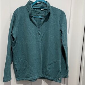 Orvis Teal Green Quarter-Zip Pullover